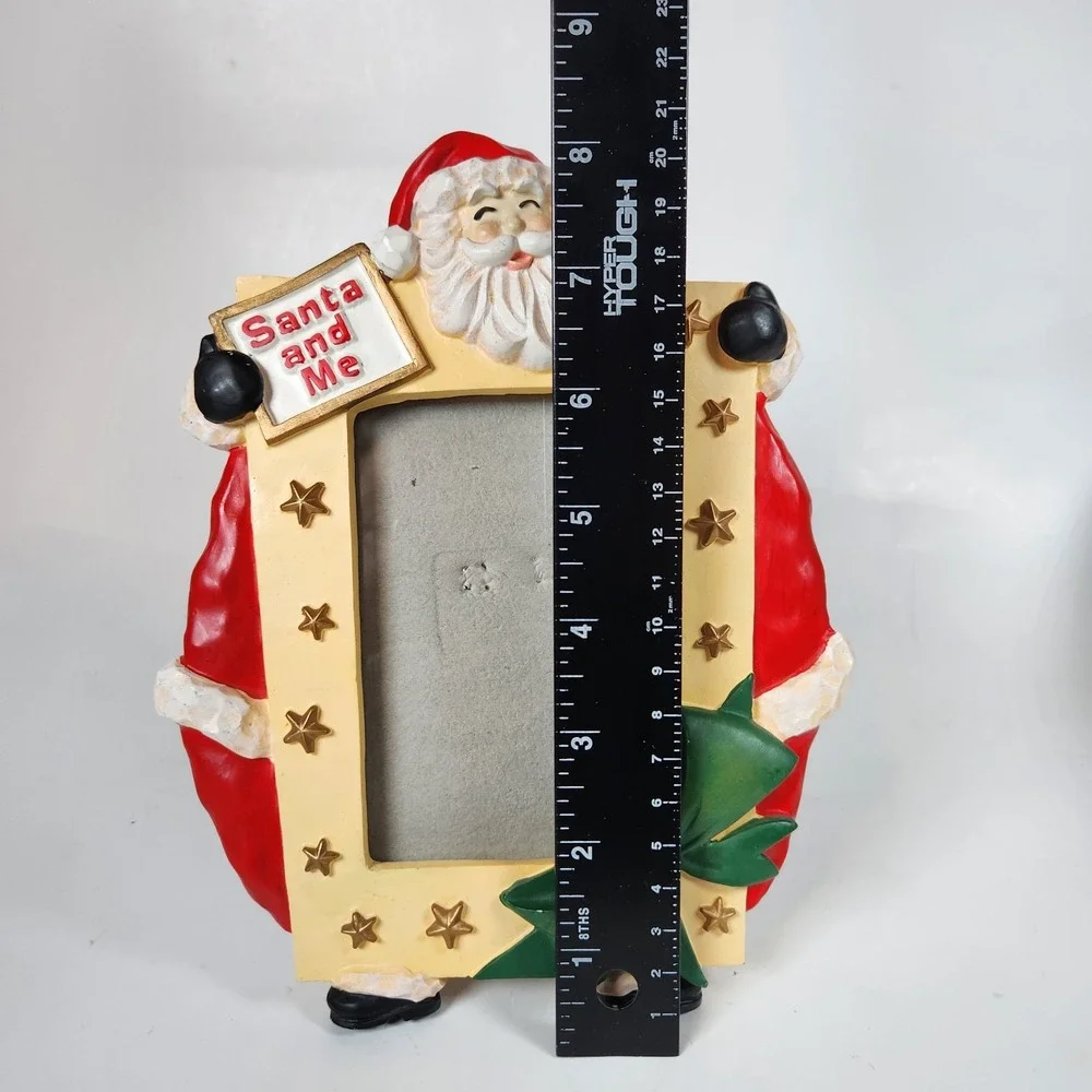 Vtg Santa Resin Picture Frame 3.5 X 5 Photo Christmas‎ Holiday